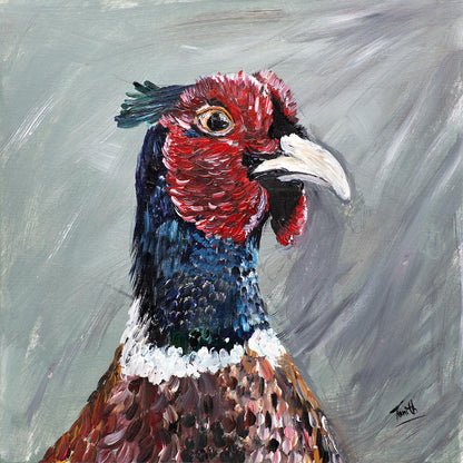 Pheasant Study  16" x 16" original